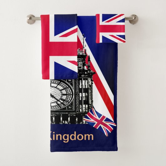 British Flag Bad UK, Big Ben/London Handtücher (Insitu)