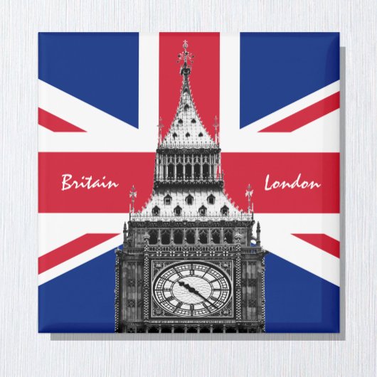 British Flag & Big Ben - London, Großbritannien /S Magnet