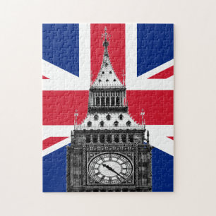 British Flag & Big Ben - London, Großbritannien /S Puzzle