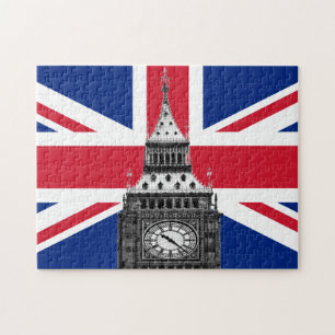 British Flag & Big Ben - London, Großbritannien /S Puzzle