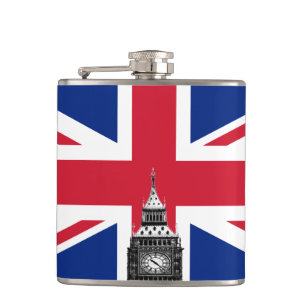 British Flag & Big Ben, Vereinigtes Königreich Flachmann