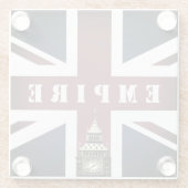 British Flag, Empire, Vereinigtes Königreich, Big  Glasuntersetzer (Rückseite)