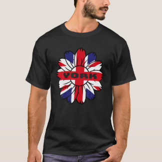 British Flag England Großbritannien Sunflower York T-Shirt