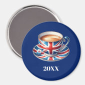 British Flag English Teacup Kühlschrank Magnet (Vorderseite/Rückseite)