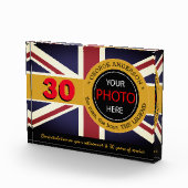 British Flag Foto Block & United Kindom / Name UK (Rechts)