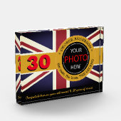 British Flag Foto Block & United Kindom / Name UK (Links)
