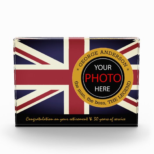 British Flag Foto Block & United Kindom / Name UK (Vorderseite)
