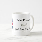 British Flag God Save The King Tea / Coffee Mug Kaffeetasse (VorderseiteRechts)