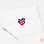 British Flag Heart Valentine Runder Aufkleber (Umschlag)