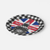 British Flag Plate, Big Ben, Kariert, Vereinigtes  Pappteller (Schrägansicht)