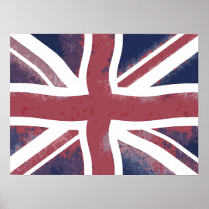 British Flag Print Poster