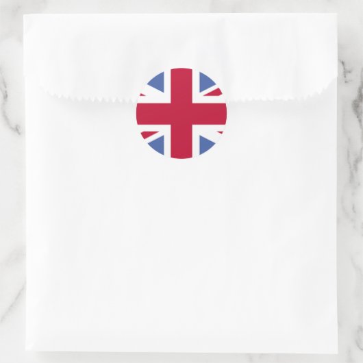 BRITISH FLAG RUNDER AUFKLEBER (Tasche)