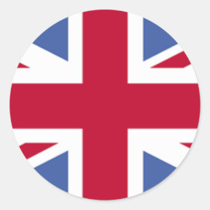 BRITISH FLAG RUNDER AUFKLEBER