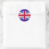 BRITISH FLAG RUNDER AUFKLEBER (Tasche)