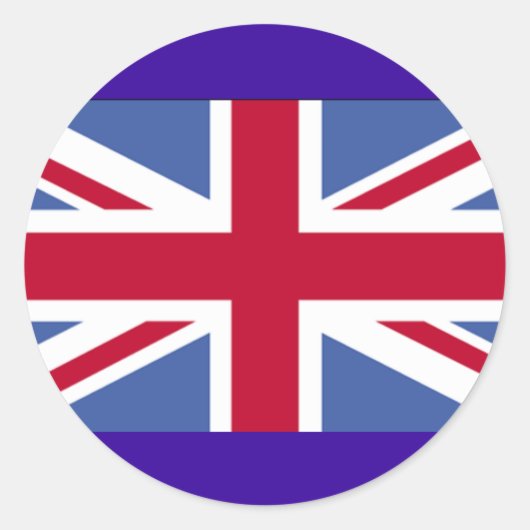 BRITISH FLAG RUNDER AUFKLEBER (Vorderseite)