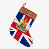 British Flag Strumpf, UK, Monogramm, Union Jack Kleiner Weihnachtsstrumpf (Vorderansicht (hängend))