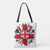 British Flag Sunflower Design Women's Tasche (Rückseite)