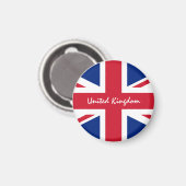 British Flag & UK - Reisen, Sport /Vereinigtes Kön Magnet (Vorderseite/Rückseite)