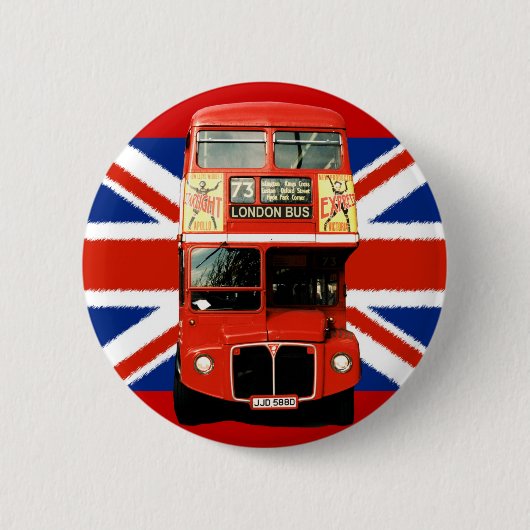 British Flag und London Bus Button (Vorderseite)