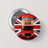 British Flag und London Bus Button (Vorne & Hinten)