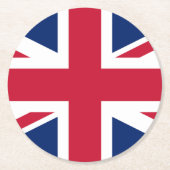 BRITISH FLAG, Union Jack Biermatte, Runder Pappuntersetzer (Vorderseite)