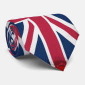 British Flag, Union Jack, Patriotic Grunge Krawatte (Gerollt)