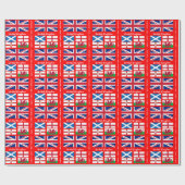 British Flag, Union Jack & United/sports Geschenkpapier (Flach)