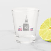 British Flag & United, Big Ben / UK sport Schnapsglas (Rückseite)