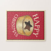 British Food Fruit Mince Pie Happy Christmas Puzzle (Horizontal)