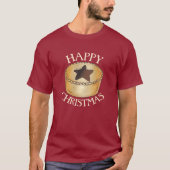 British Food Fruit Mince Pie Happy Christmas T-Shirt (Vorderseite)