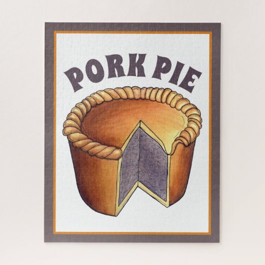 British Food Pork Pie Savory Pastry UK Cuisine Puzzle (Vertikal)