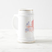 British Forces Berlin White Stein Bierglas (Vorderseite Links)