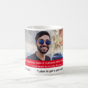 British Funny 50. Geburtstag Fake News Kaffeetasse