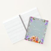 British Garden Mist Blue Bloom Notebook Notizblock (Innenseite)