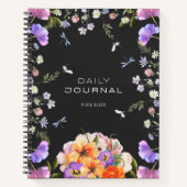 British Garden Serenity Pink Gray Journal Notizblock (Vorderseite)