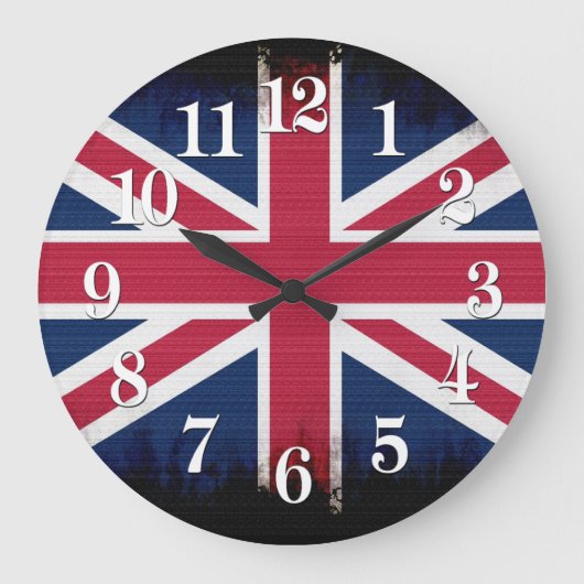 British Gewerkschaft Flag Union Jack Patriotic Des Große Wanduhr (Vorderseite)