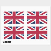 British Gewerkschaft Flag Union Jack Patriotic Des Rechteckiger Aufkleber (Blatt)