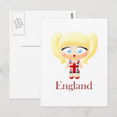 British Girl Postkarte (Vorne/Hinten)