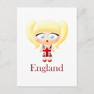 British Girl Postkarte