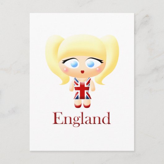 British Girl Postkarte (Vorderseite)