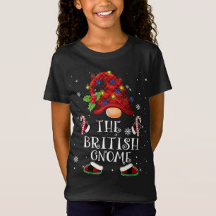 British Gnome Buffalo Karierter Weihnachtsbaum Lig T-Shirt