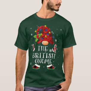 British Gnome Buffalo Karierter Weihnachtsbaum Lig T-Shirt