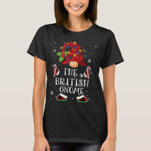 British Gnome Buffalo Karierter Weihnachtsbaum Lig T-Shirt