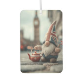 British Gnome mit Union Jack Hat und Teapot Autolufterfrischer (Vorderseite)