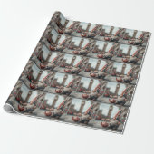 British Gnome mit Union Jack Hat und Teapot Geschenkpapier (Ungerollt)
