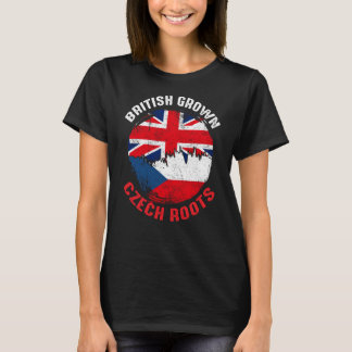 British Grown Czech Roots Vintag Flags of Men Wo T-Shirt