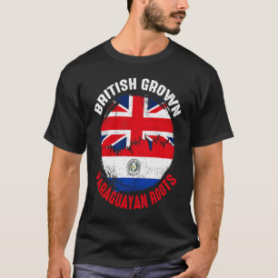 British Grown Paraguayan Roots Vintag Flags für M T-Shirt