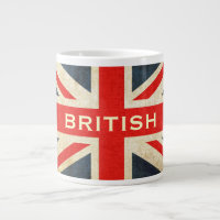 British Grunge Union Jack Jumbo Coffee Tasse