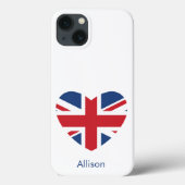 British Heart - Union Jack Flag - Personalisiert Case-Mate iPhone Hülle (Rückseite)