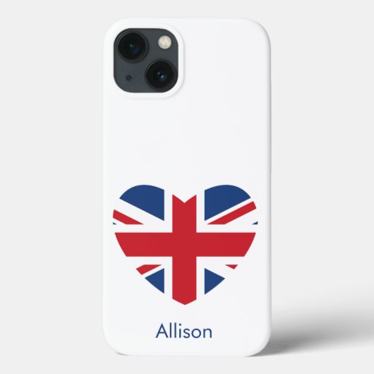 British Heart - Union Jack Flag - Personalisiert Case-Mate iPhone Hülle (Rückseite)